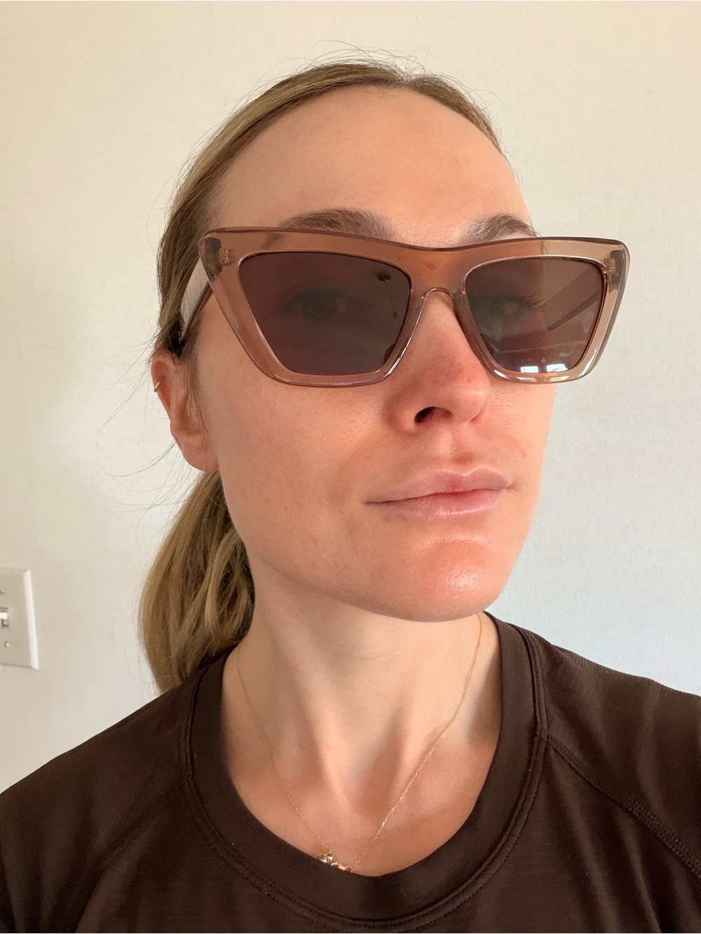 Mango Taupe Cat-Eye Sunglasses